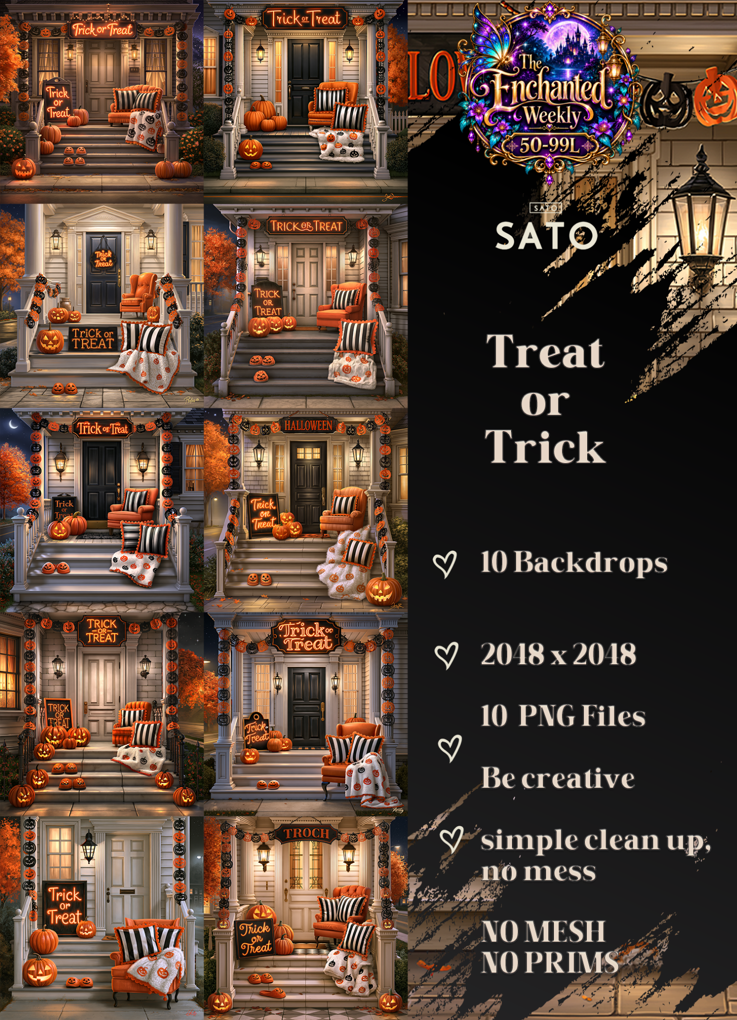 SATO — Trick or Treat (Backdrops)
